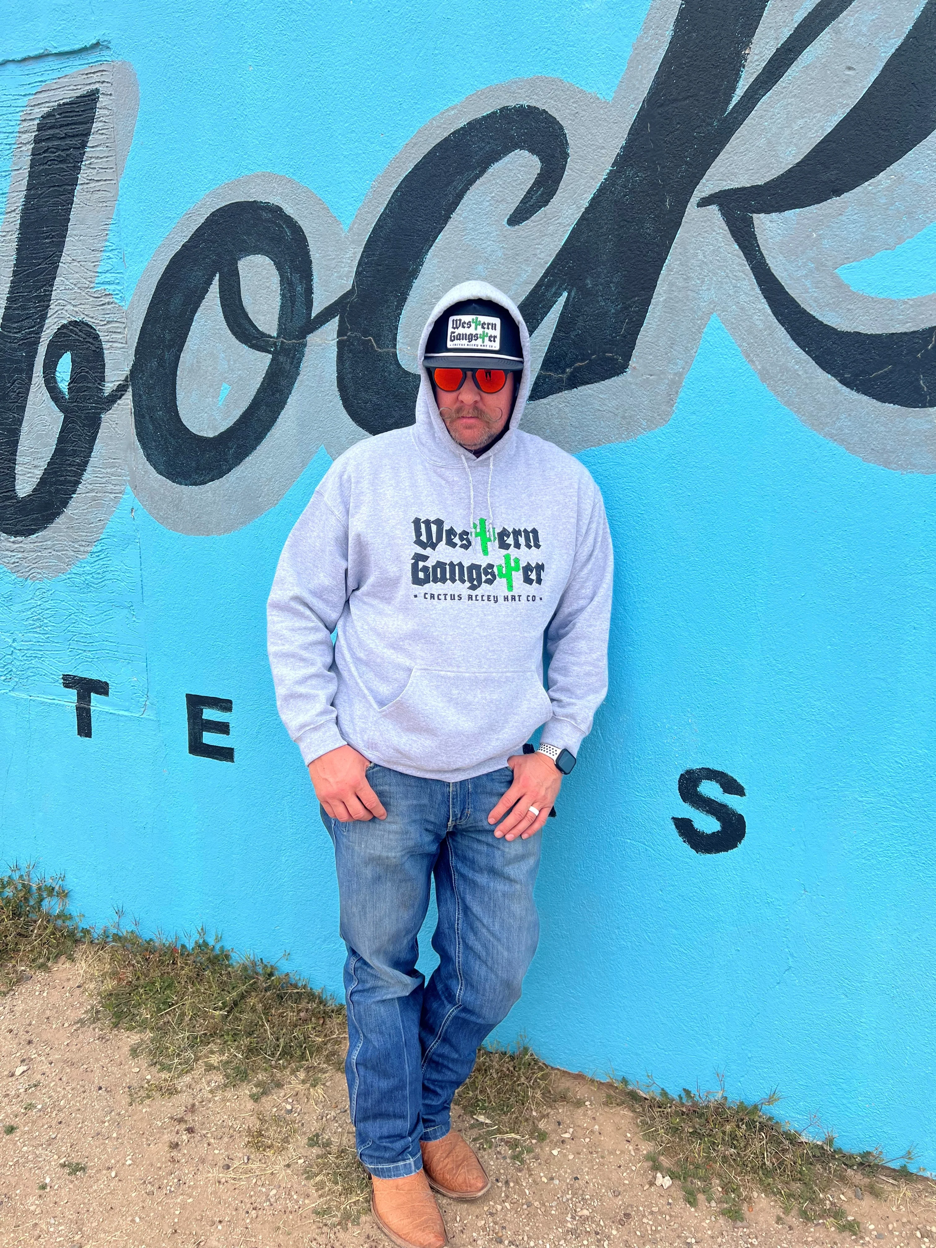 Western Gangster - Sport Grey Adult Hoodie