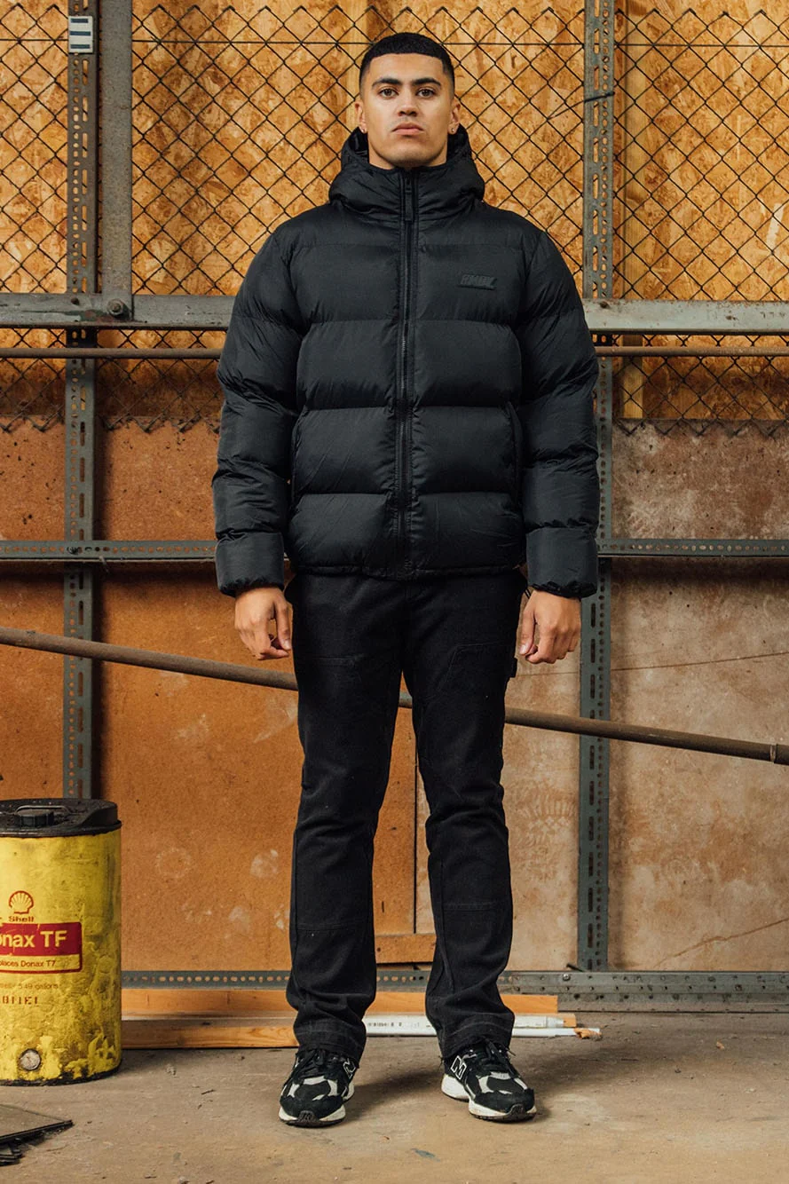 Black Kabru Hooded Puffer Jacket